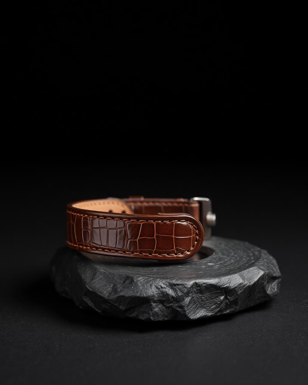Alligator WHOOP Band — Noir